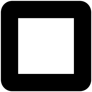 Sticker carré demi-plein arrondi